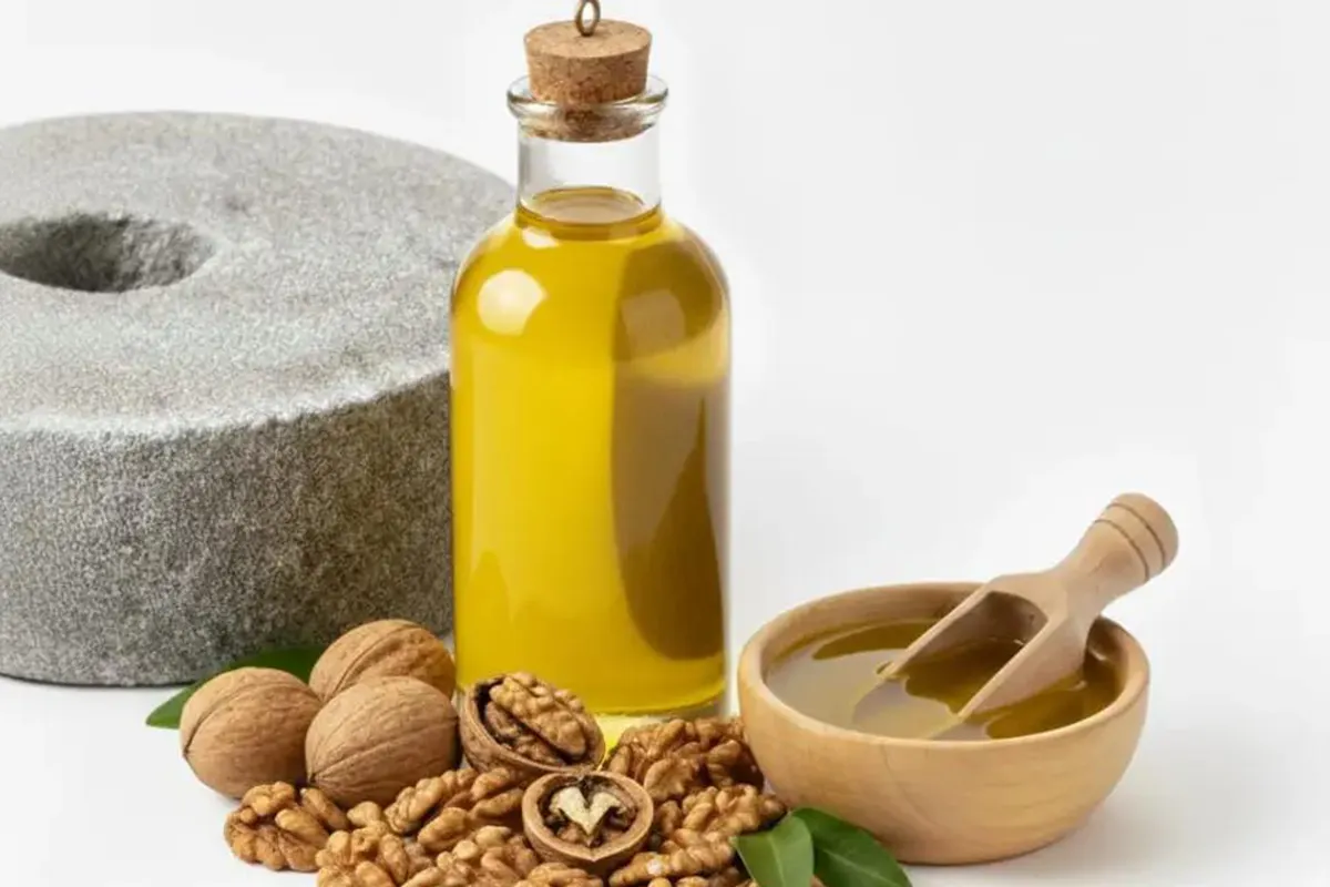 استخراج روغن گردو در خانه + تبدیل مغزهای شکسته سالم به روغن