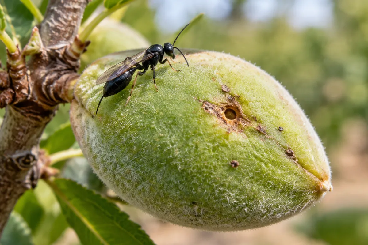 زنبور مغزخوار بادام + شناسایی و کنترل آفت