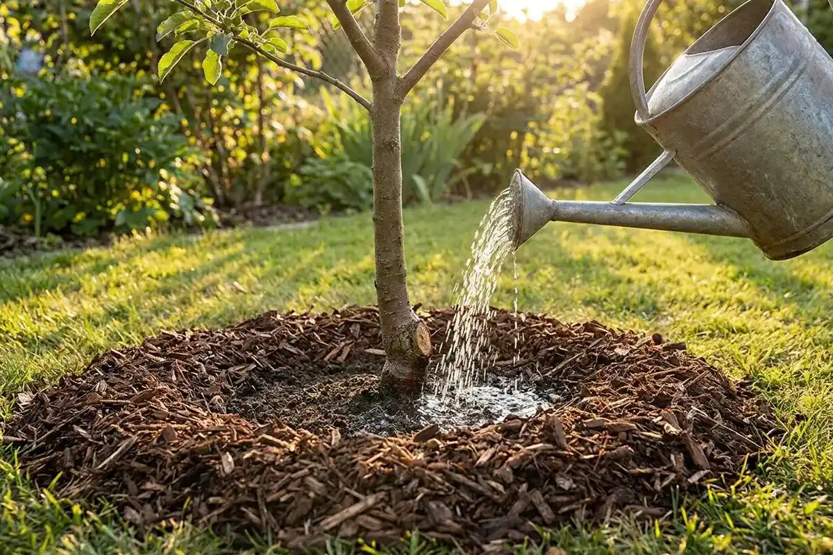 سوختگی نهال با کود زیاد + شستشوی ریشه برای نجات گیاه.