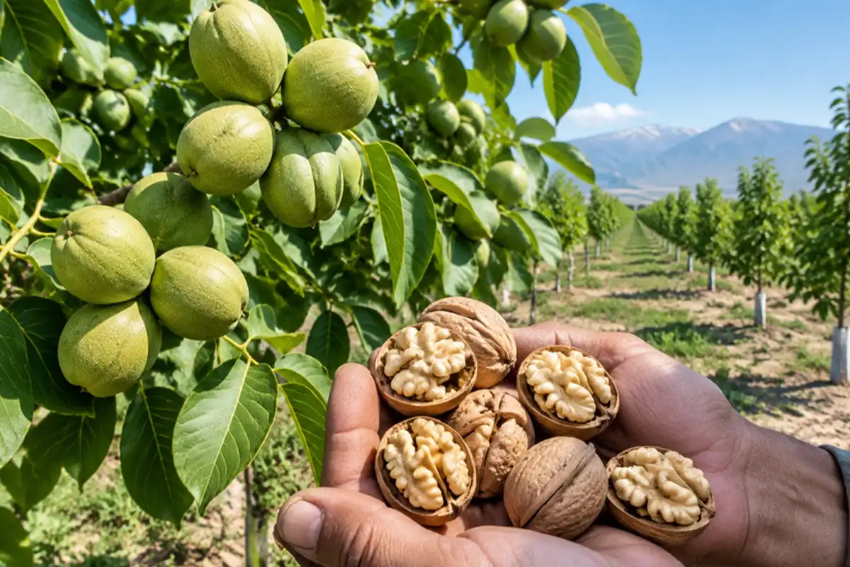 نهال گردو ژنوتیپ برتر + بررسی تفاوت ژنتیکی و ویژگی‌های باردهی